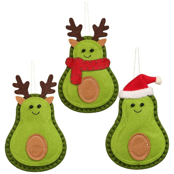 3 piezas colgante de Navidad Adorable aguacate colgantes colgantes árbol de Navidad adornos colgantes decoración de fiesta