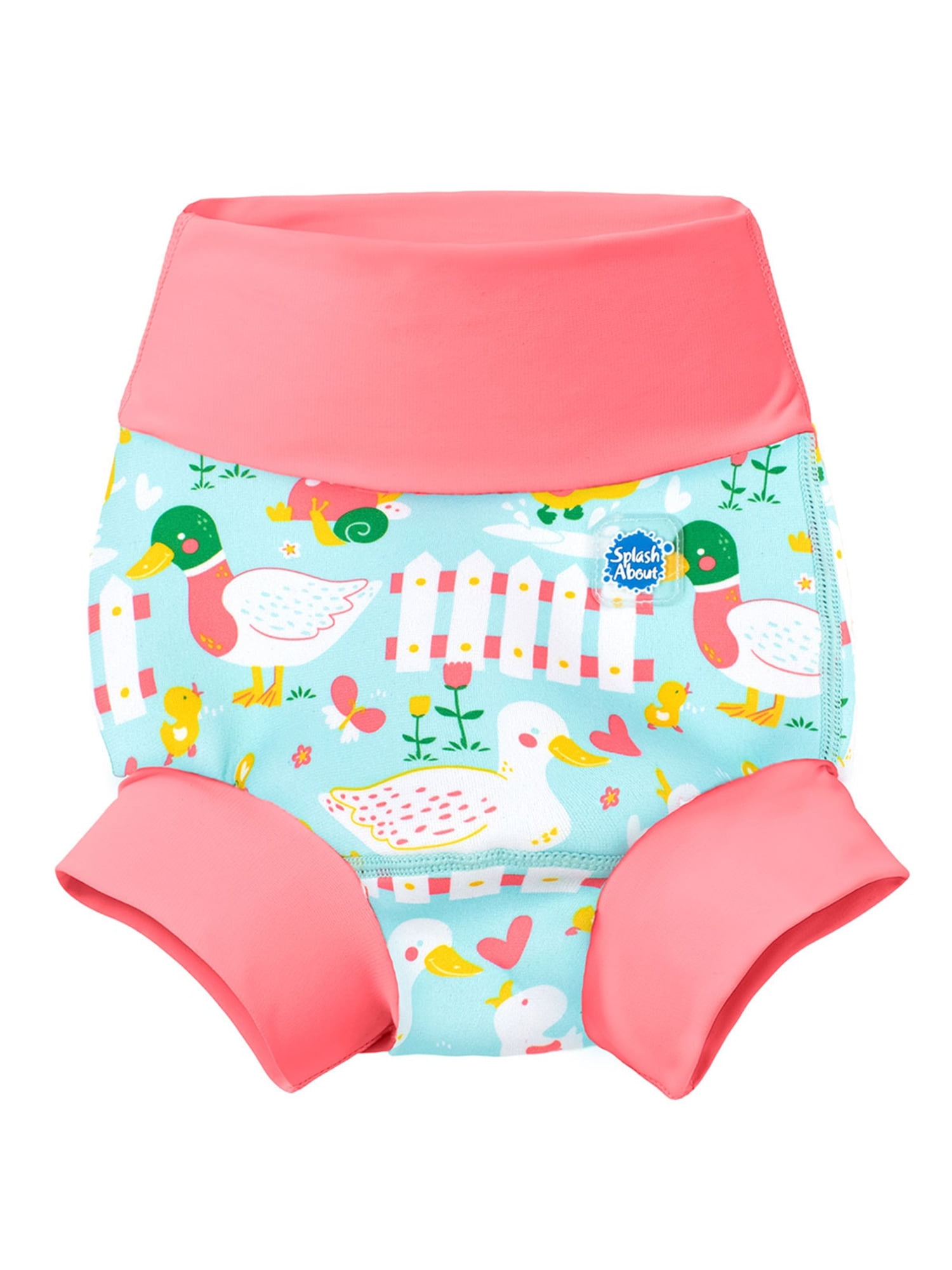 Splash About Girl's Happy Nappy Cloth Swim Diaper, Little Ducks, 23