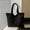 Black, variant on Kumdkd Large Capacity Corduroy Tote Bag, 17.72x12.6in Black Solid Color Shoulder Bag for Women, Stylish Casual Handbag with Zipper Pocket for Work, Travel, Daily Storage