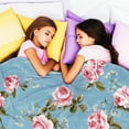 thumbnail image 4 of Flannel Fleece Twin Blanket, Soft Large Twin Blanket, Lightweight Cozy Plush Twin Blanket Fit Sofa Bed, 60"x80", Florals, 4 of 7