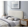thumbnail image 2 of Tufted Headboard, Full Queen, Ivory White, Velvet, Mid Century Bedroom, Modern Contemporary Boutique HB35665, 2 of 7