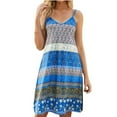 thumbnail image 1 of Birdeem Womens Summer Sexy Fashion Casual Suspender Flower Pattern Mini Dress with Pockets, 1 of 8
