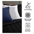 thumbnail image 5 of saney Oversized Quilt Bedding Set Lightweight, Soft Coverlet Bedspread 3-Piece with Two Matching Shams (108 in Wide x 98 in Long), Black, King/California King, 5 of 7