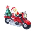 thumbnail image 2 of Papá Noel inflable de Navidad en motocicleta CUTICAT figura iluminada de Navidad Santa, 2 of 7