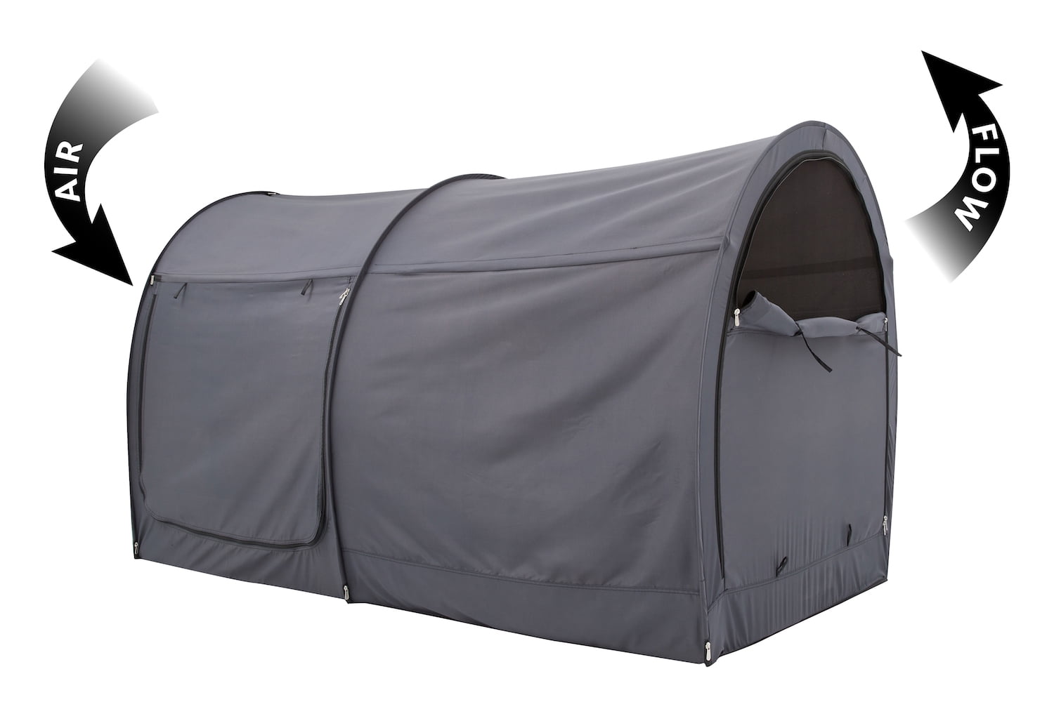 Bed Canopy Tent Privacy Space Full Size Indoor Curtains Gray Cottage Unisex