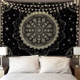 thumbnail image 2 of Black Golden Mandala Tapestry Astrology Space Wall Hanging Tapestries Wall tapestrys Large Aesthetic Hippie Decor Bohemian Art Boho Home Talestry for Bedroom,Living Room,Ceiling, 2 of 8