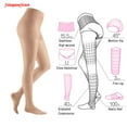 thumbnail image 2 of Bas de Compression 30-40mmHg Collants de Soutien à Bout Fermé pour Femmes Aident à Soulager les Varices, l'Œdème et le Gonflement, 2 of 6