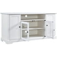 thumbnail image 3 of U-Can TV Stand for TV up to 65in with 2 Tempered Glass Doors Adjustable Panels Open Style Cabinet, Sideboard for Living Room, 3 of 7