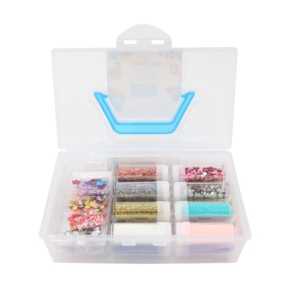 Creatology Glitter and Gem Craft Embellishment Set, Slime and Sculpture Mixed Media Kit, Assorted Colors, 22 Pieces, 1-Pack