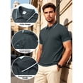 thumbnail image 3 of Cadmus 3 Pack Men's Quick Dry Golf Polo Shirts Lightweight Breathable Collared Casual Shirts,8878,Black+Grey+White,XL, 3 of 6