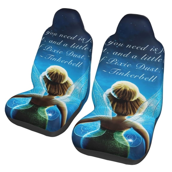 Tinker Bell Car Seat Cover For Front Seat Cushion Protectors 2 Pcs Car Accessories Bucket Seat Covers