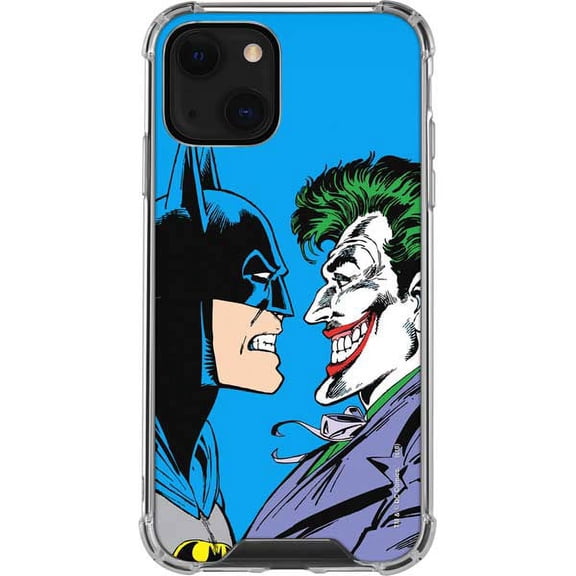 Skinit DC Comics Batman vs Joker - Blue Background iPhone 13 Clear Case