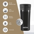 thumbnail image 4 of Thermosteel Vacuum Insulated Travel Coffee Mug - 300ml, Black | Prolonged Hours Hot & Cold - Leakproof & Rustproof On The Go Coffee Cup | Spill Proof & Easy To Sip, 4 of 5
