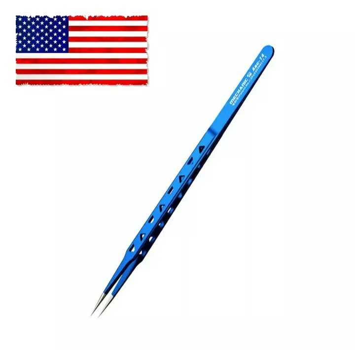 CIRCLE- Top Precision Tweezers Heatdispersing Aac-14, Pcb Bga Repair Rework Jewelry