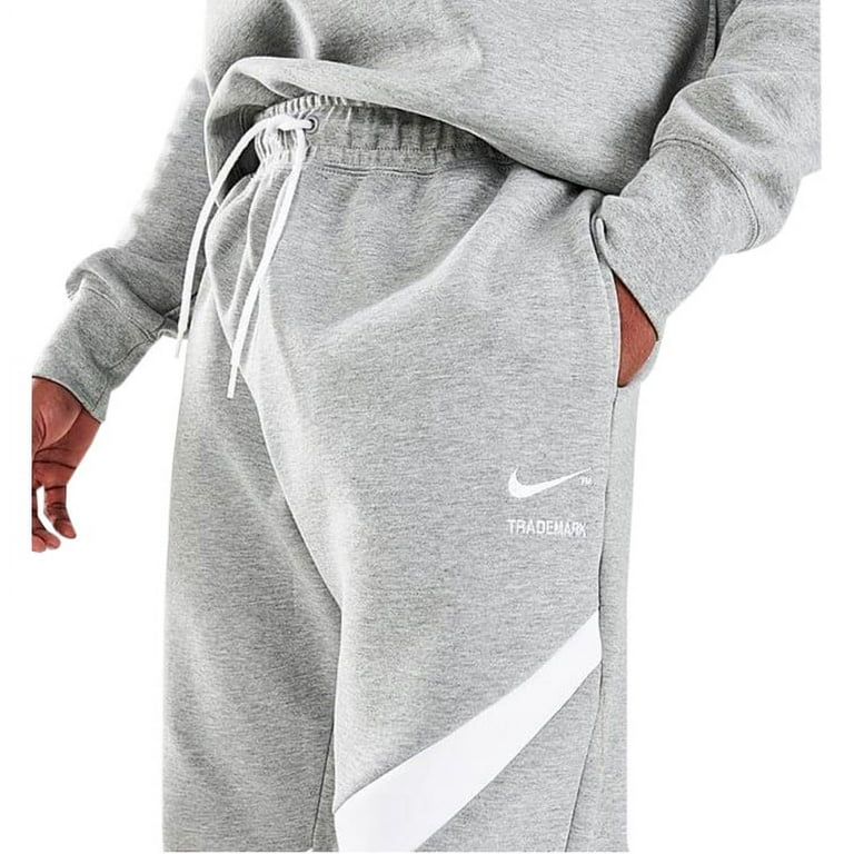 Men's Nike Gray/White Sportswear Swoosh Tech Fleece Pants - S 