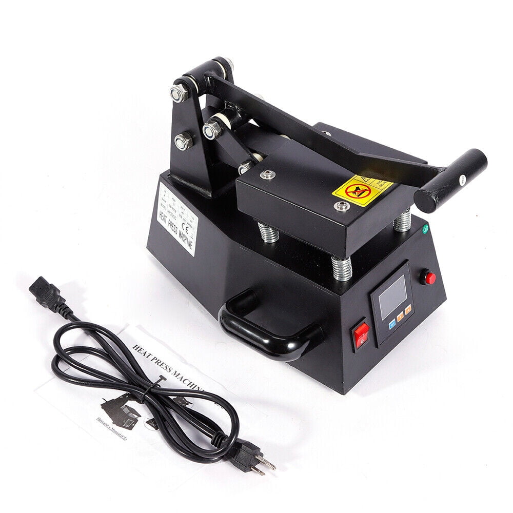 Anqidi 4.7"x4.7" Heat Press Machine 600W Digital Clothing Logo Printing Label T-shirt Clamshell Sublimation Transfer 0-250℃