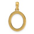 thumbnail image 6 of Diamond2Deal 14K Yellow Gold Fancy Letter O Pendant for Women (L- 0.66 inch), 6 of 6