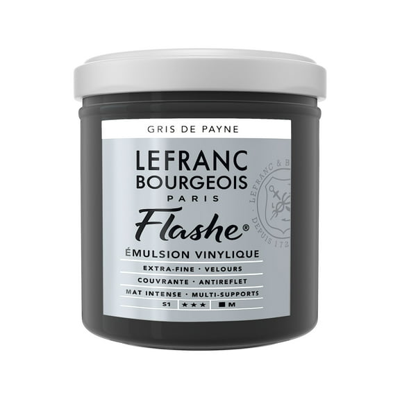 Lefranc & Bourgeois Flashe Matte Artist's Color, 125ml, Paynes Gray