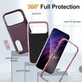 thumbnail image 4 of for iPhone 17 Pro Case, iPhone 17 Pro Phone Case with Built in Kickstand, Shockproof/Dustproof/Drop Proof Heavy Duty Military-Grade Rugged Protective Cover for iPhone 17 Pro,Purple,For iPhone 17 Pro, 4 of 8