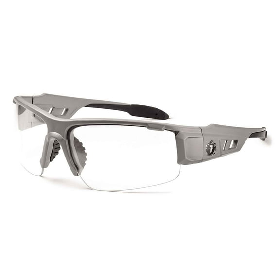 Ergodyne Skullerz® Dagr Safety Glasses // Sunglasses, Matte Gray, Clear Lens