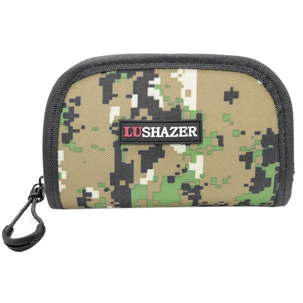 Mini impermeable Nylon Lentejuelas Pesca Señuelo Cebo Gancho Aparejo Bolsa (Camuflaje)
