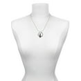 thumbnail image 3 of Delight Jewelry Silvertone Black Clef Laugh Ring Charm Necklace, 18", 3 of 4