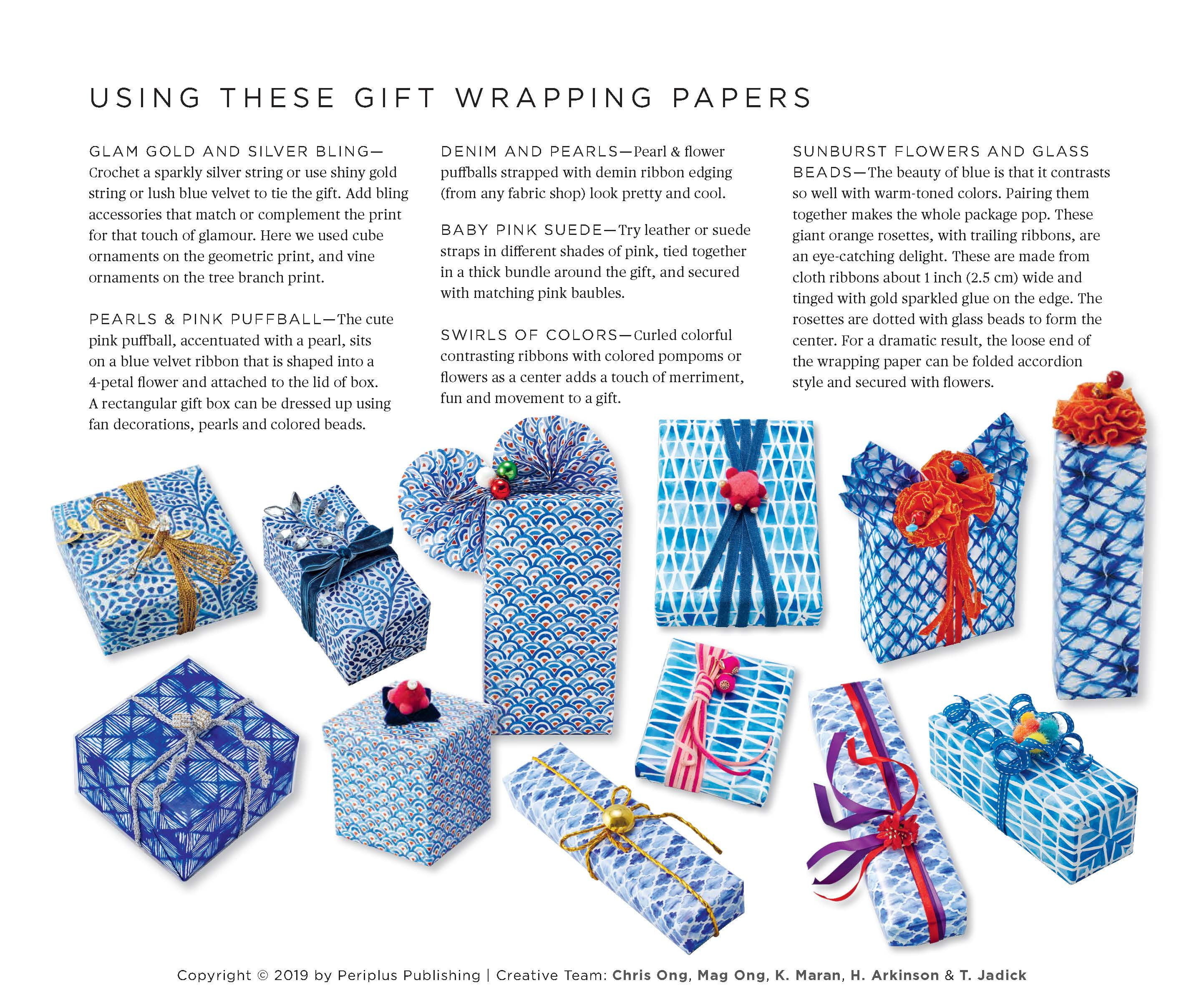 24 Royal Blue Non-Woven Floral Wrapping Paper - 50 Sheets