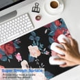 thumbnail image 4 of Long Mouse Pads for Desk,Pioneer Flower Floral Print Pattern Desk Mats on Top Of Desks, Desk Mouse Pad Extra Large with 3mm Non-Slip Base and Stitched Edge for Gaming,Office,Work,Home 31.5"x11.8", 4 of 6