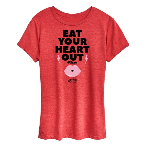 Grease - Eat Your Heart Out - Rizzo - Kiss Lips - Women's Short Sleeve Graphic T-Shirt