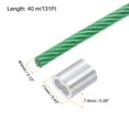 thumbnail image 2 of Uxcell Wire Rope 131Ft 304 Stainless Steel 1/8" with 10Pcs Sleeve Transparent, 2 of 7