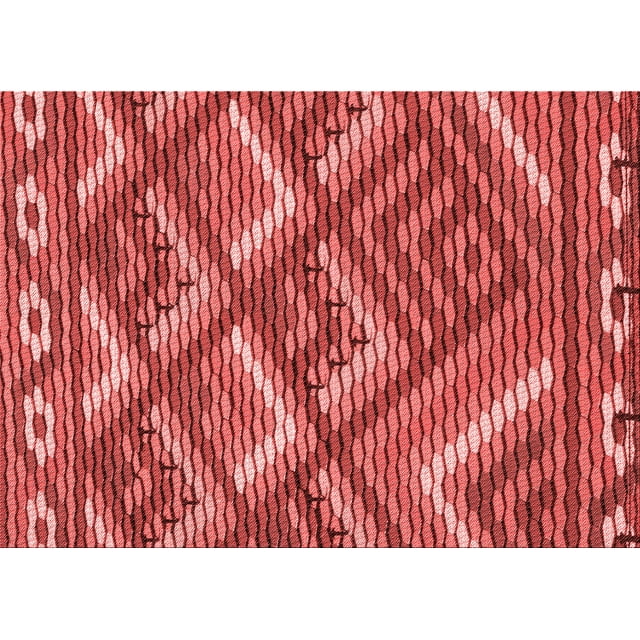 Ahgly Company Tapis Rectangulaire Rouge Lavable en Machine, 6 Pieds x 9 Pieds
