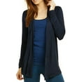 thumbnail image 1 of Women & Plus Classic Open Front Rayon Drape Lightweight Cardigan, 1 of 4