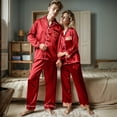 thumbnail image 2 of EHQJNJ Couples Pajamas Matching Sets Sexy Couples Sleepwear Made of Silk and Coolmax Material with for Casual Living At Home: for Sleeping Or Relaxing Couples Pajamas Matching Sets Cotton, 2 of 5