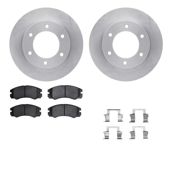 Dynamic Friction Company Front Brake Rotors with 5000 Advanced Brake Pads includes Hardware 6512-37045