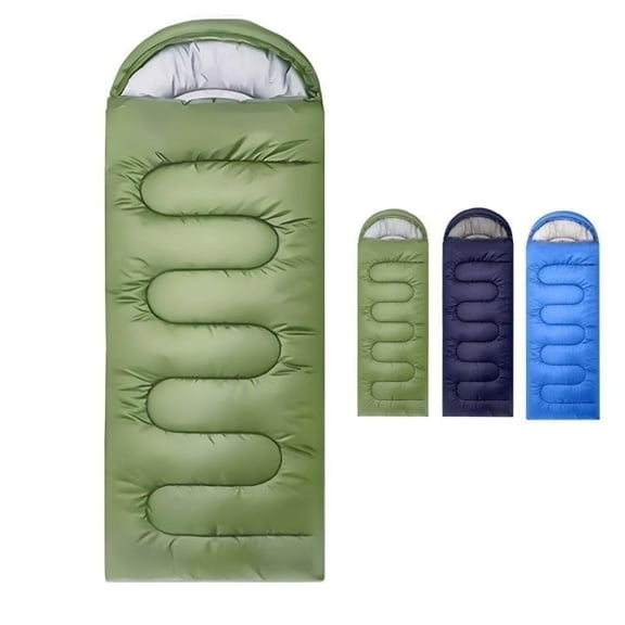 NOYAFA Compact Lightweight 4-Season Waterproof Sleeping Bag with Compression Bag, Amy Green