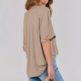 thumbnail image 6 of Women's T-Shirts Sevevn Women's Casual Crewneck Short-Sleeved Solid Color Loose Short Loose T-Shirt, 6 of 8