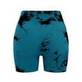 thumbnail image 4 of Kelon Yoga Shorts, Tie Dye Ribbed Workout Shorts for Women Seamless Gym Athletic Yoga High Waist Outerwear Shorts, L, 4 of 4