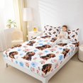thumbnail image 3 of Homewish Kawaii Dachshund Dog Bed Sheets,Rose Hydrangea Floral Full Size Sheets,White,4-Piece,1 Flat Sheet, 1 Fitted Sheet and 2 Pillowcases, 3 of 6