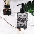 thumbnail image 5 of TeamSky Glass Hand Soap Dispenser with Diamond Design, 12 Ounce Dish Soap Dispenser for Bathroom and Kitchen, Pump Bottle Dispenser(Gray), 5 of 7