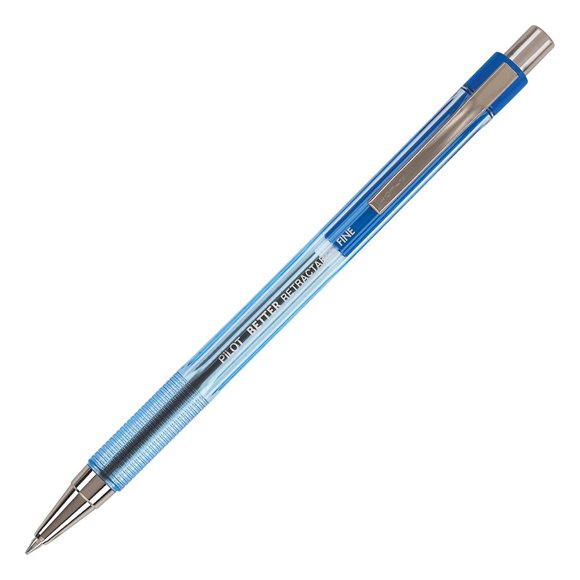Pilot Better Retractable Ballpoint Pen, Fine Point, Blue Ink, 1 Count
