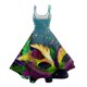 thumbnail image 3 of WILLBEST Vestidos Cortos Para Mujer Vestido De Temperamento Retro Con Tirantes Estampados De Carnaval Para Mujer, 3 of 3
