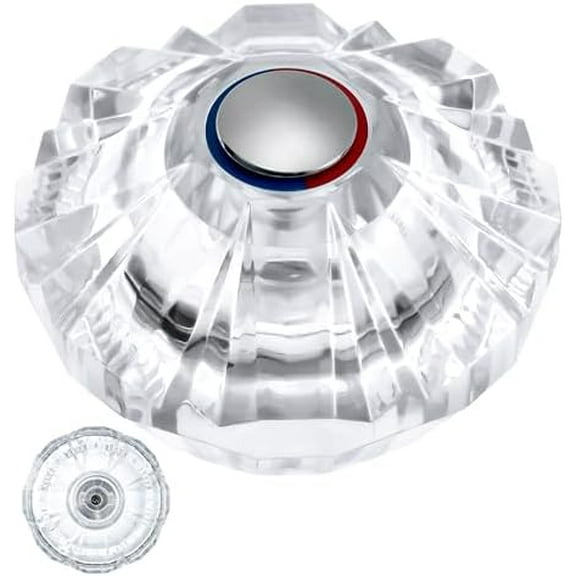 Shower Faucet Handle Replacement for 940-240 and 940-950A, Shower Handle Compatible with Price/Pfister Avante Lavatory, Bath, Tub Faucets, Single Knob Replacement, Acrylic