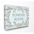 thumbnail image 5 of Stupell Powder Room Aqua And Gold Lattice Bathroom Wall Art 24x30, 5 of 5