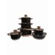 thumbnail image 1 of Bateria de Cocina RD Royal Cook Negra de acero inoxidable 12 pz, 1 of 5