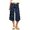 Navy*, variant on RUTAYY Women's Pants Cropped Wide Leg Polka Dot Fold Over Waist Loose Stretch Casual Trousers Black