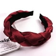 thumbnail image 4 of Diademas para mujer Diademas trenzadas de terciopelo Diademas de moda Accesorios para el cabello entrecruzados, 4 of 5