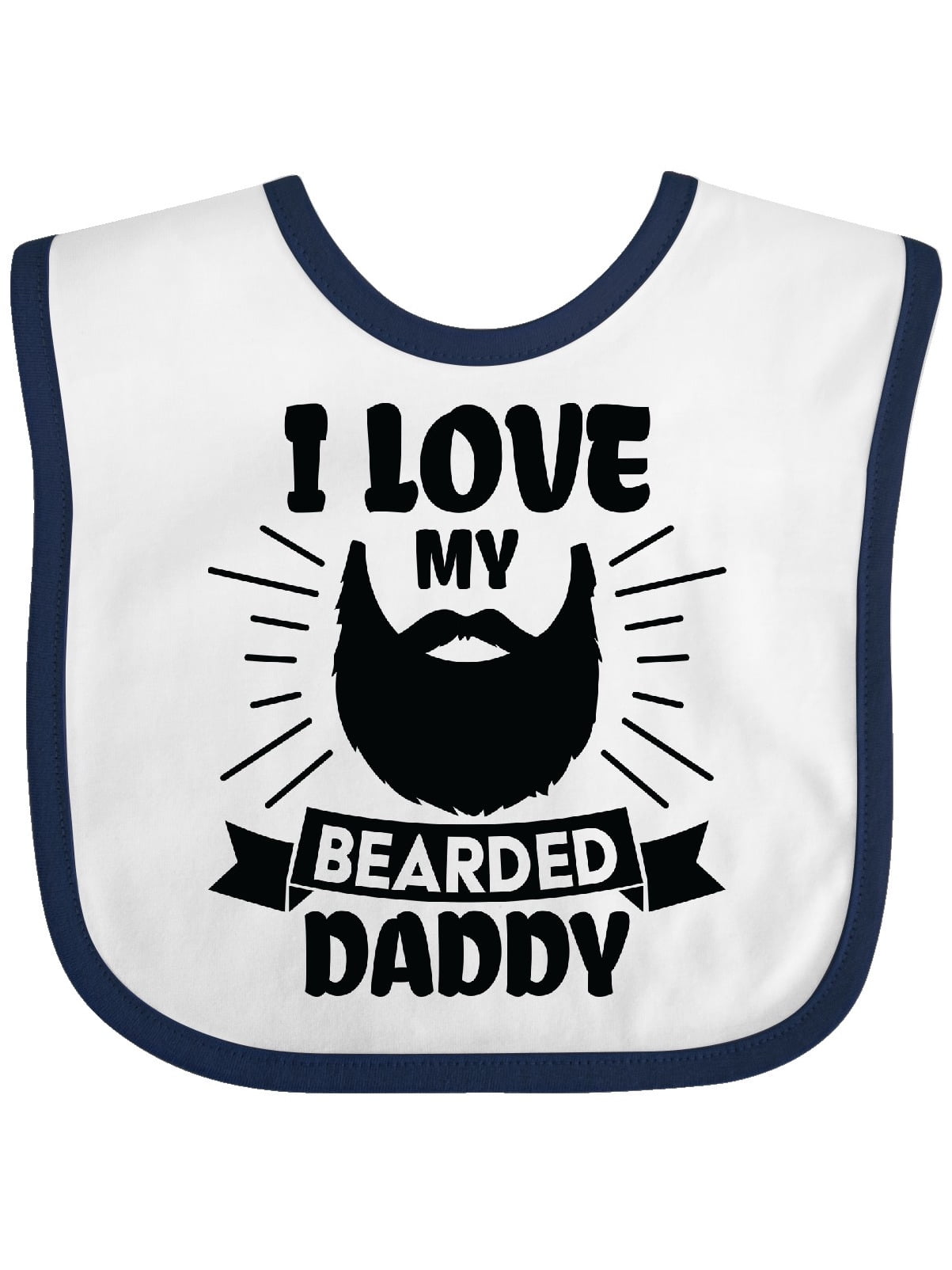Download I Love My Bearded Daddy with Beard Silhouette Baby Bib ...