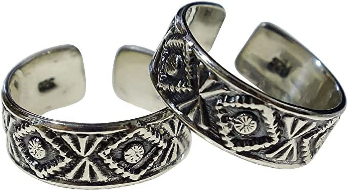 Indian designer ethnic bridal silver tone boho hippie bichiya toe ring set  07 | eBay