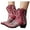 Red, variant on Women Western Cowgirl Boots Pointe Cowboy Country Concert Disco Outfits Fashion Ankle Booties