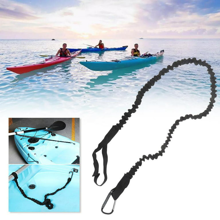 Rod Leash Safety Rope Carabiner Rowing Accessories Boats Canoe Kayak Paddle  D1X7